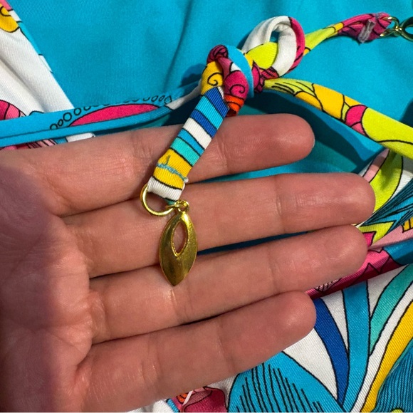 Trina Turk Blue and Yellow Floral Swimsuit - Picture 8 of 8